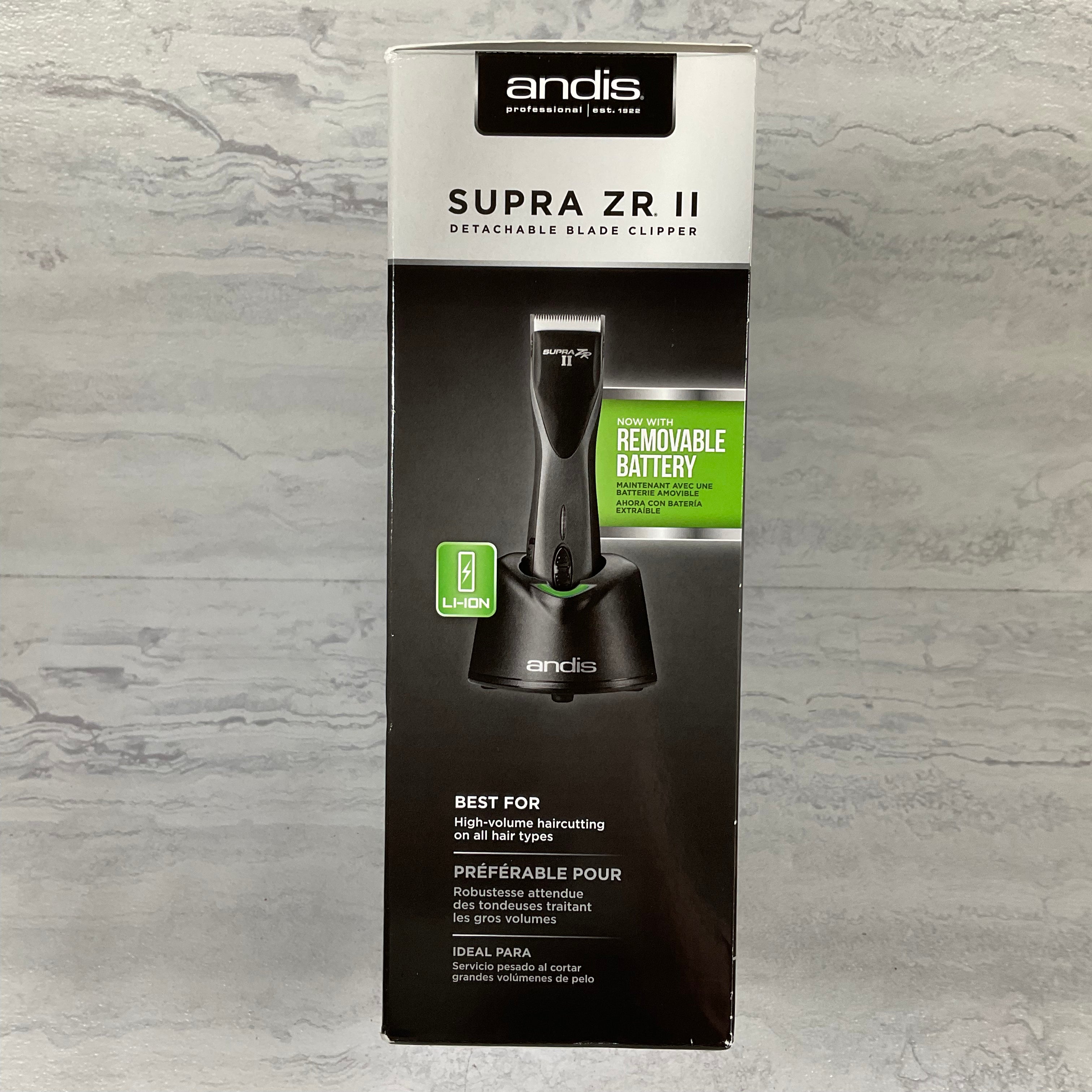 Andis 79005 Supra ZR II Cordless 5-Speed Detachable Blade Clipper (7329379516654)